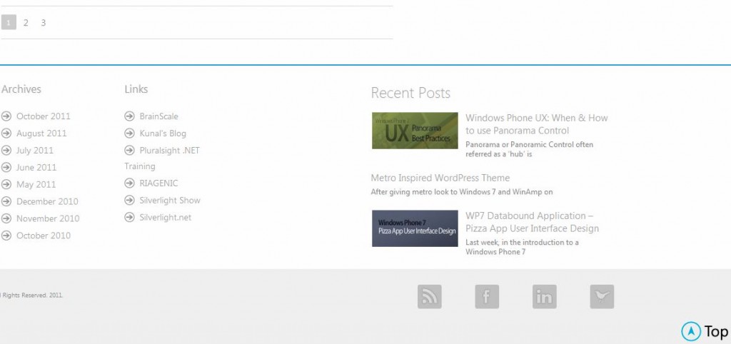 metro inspired wordpress theme bottom