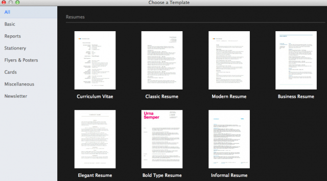 pages template