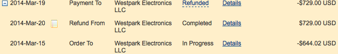 paypal refund