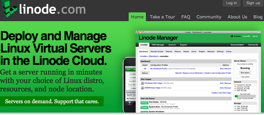 linode screen